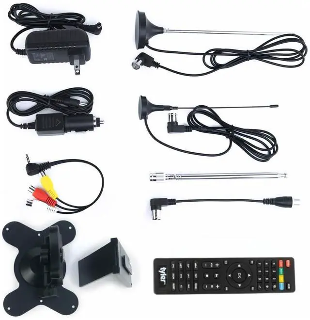 Alt view image 6 of 7 - 7" Portable TV LCD Monitor Rechargeable Battery Powered Wireless Capability HD-TV, USB, HDMI Input, AC/DC, Remote Control Built in Stand Small for Car Kids Travel