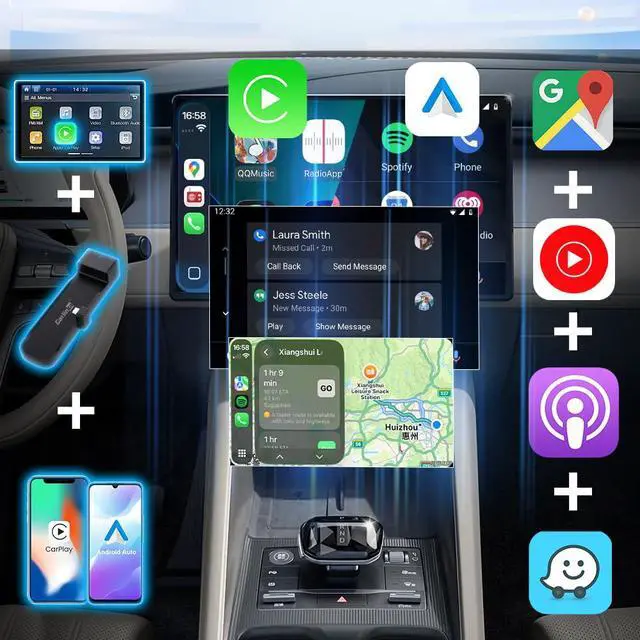 Alt view image 4 of 7 - FireDrive Link Pro - Stream Fire TV Stick in Your Car via Wired CarPlay Conversion, Perfect for Long Drives and Road Trips, Compatible with Wired CarPlay Vehicles(Not Included TV Stick!)