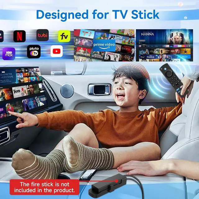 Alt view image 6 of 7 - FireDrive Link Pro - Stream Fire TV Stick in Your Car via Wired CarPlay Conversion, Perfect for Long Drives and Road Trips, Compatible with Wired CarPlay Vehicles(Not Included TV Stick!)