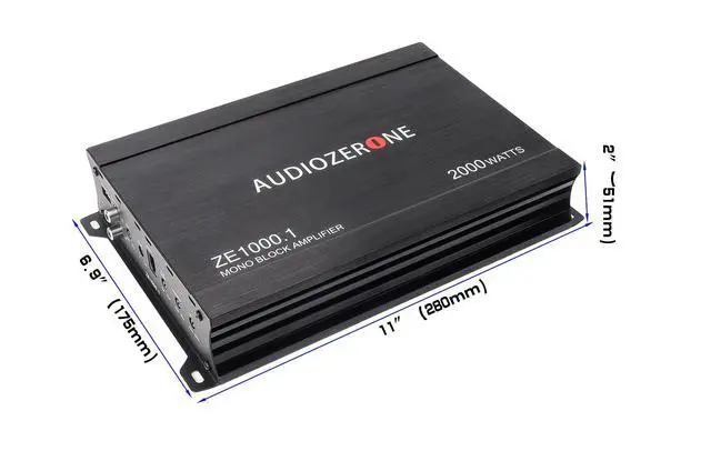 Alt view image 5 of 6 - Car Audio Amplifier ZE1000.1 2000W Monoblock Class D MOSFET Subwoofer Audio, 1-4 Ohm Stable, Low Pass Crossover, Mosfet Power Supply, Stereo