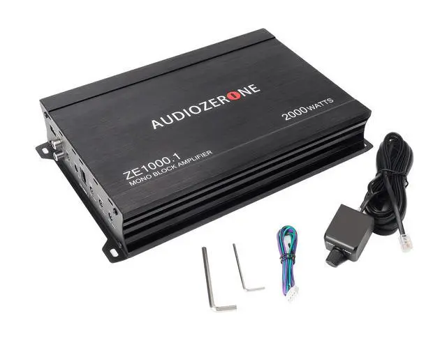 Alt view image 6 of 6 - Car Audio Amplifier ZE1000.1 2000W Monoblock Class D MOSFET Subwoofer Audio, 1-4 Ohm Stable, Low Pass Crossover, Mosfet Power Supply, Stereo
