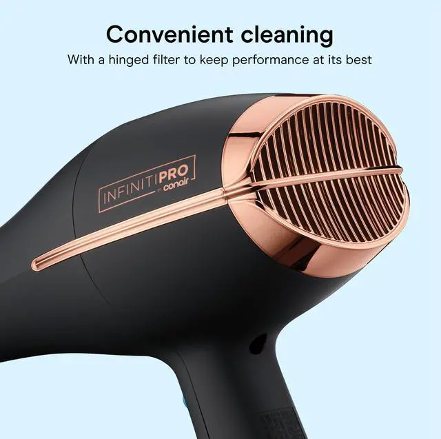 Alt view image 6 of 7 - InfinitiPRO Hair Dryer with Diffuser & Concentrator, 1875W, Black