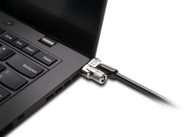 Alt view image 4 of 5 - T-Bar Standard Keyed Lock Slot for Laptops, Durable 6 Carbon Steel Cable Computer Lock, K65035AM