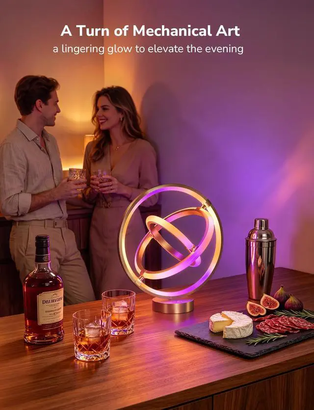 Alt view image 2 of 7 - TB1 AI Smart Table Lamp, RGB+IC Addressable Color Changing Desk Light Alexa Google Home Enable, Music Sync, DIY Endless Scenes, APP Control Cool LED Lamp for Room Decor Ambient Lighting, 2.4 GHz