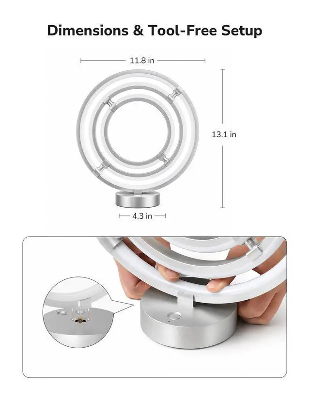 Alt view image 6 of 7 - TB1 AI Smart Table Lamp, RGB+IC Addressable Color Changing Desk Light Alexa Google Home Enable, Music Sync, DIY Endless Scenes, APP Control Cool LED Lamp for Room Decor Ambient Lighting, 2.4 GHz