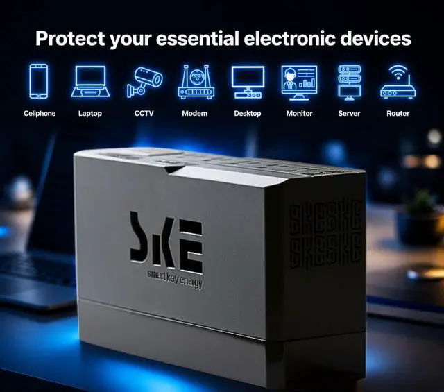 Alt view image 2 of 7 - SKE 425VA/240W UPS Battery Backu Surge Protector for Computer UPS Battery Backup Uninterruptible Power Supply, VL425