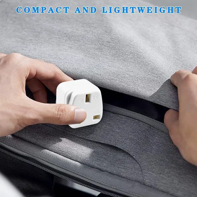 Alt view image 7 of 7 - UK to US Plug Adapter, OFOAEEA 2 Pack UK to US Adapter, UK to USA America Plug Adapter, US Plug Adapter, for United Kingdom Singapore Malaysia UAE Ireland Malta Hongkong (Type B)