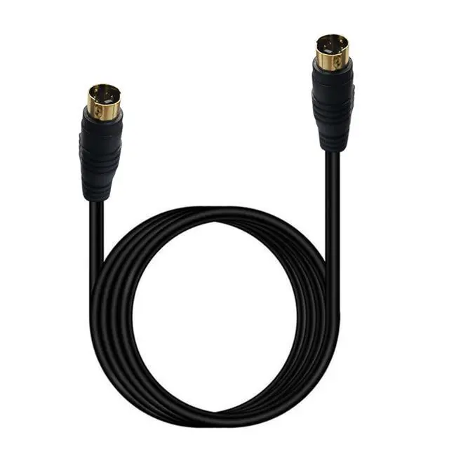 Alt view image 4 of 6 - S Video Cable, S-Video Cable 4 Pin Connector Male to Male Gold Plated Compatible with DVD Player, Home Theater, DSS Receivers, VCRs, DVRs/PVRs - 3.28FT