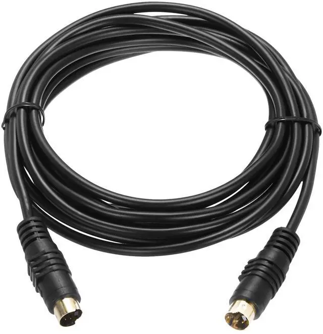 Main image of S Video Cable 10ft, 4 Pin S-Video Cable Male to Male Gold Plated Connector Transfer for TV Receiver Monitor S-VHS VCR DVD