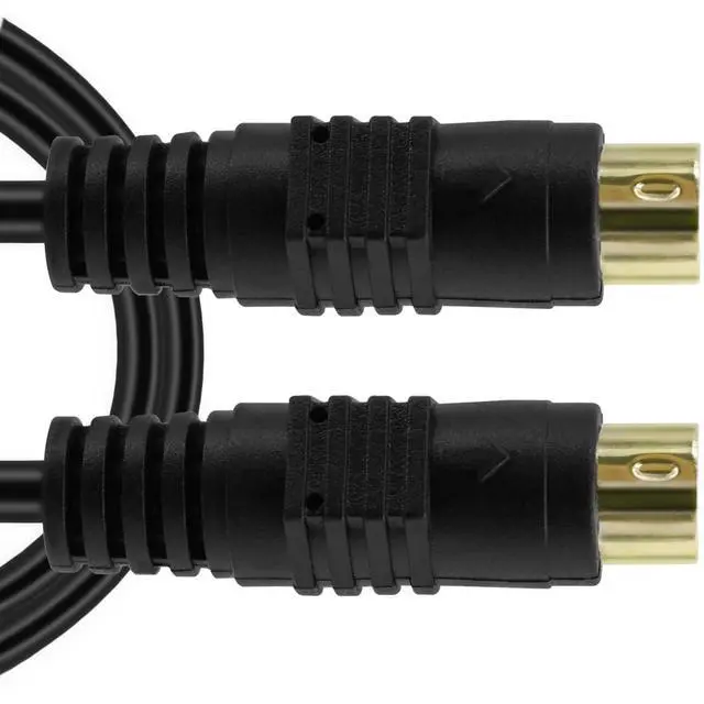 Alt view image 4 of 7 - 1.8M/6FT Mini DIN S-Video Cable Adapter, Gold Plated Mini DIN 4-Pin Male to Male S-Video Cord Extension Connector for TV, S-VHS, VCRs, DVD, Camcorders, Video Cards