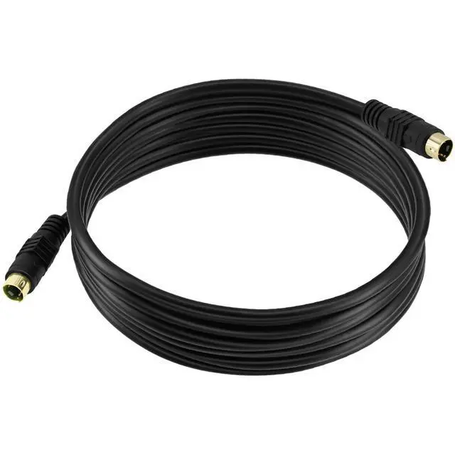 Alt view image 5 of 7 - 1.8M/6FT Mini DIN S-Video Cable Adapter, Gold Plated Mini DIN 4-Pin Male to Male S-Video Cord Extension Connector for TV, S-VHS, VCRs, DVD, Camcorders, Video Cards