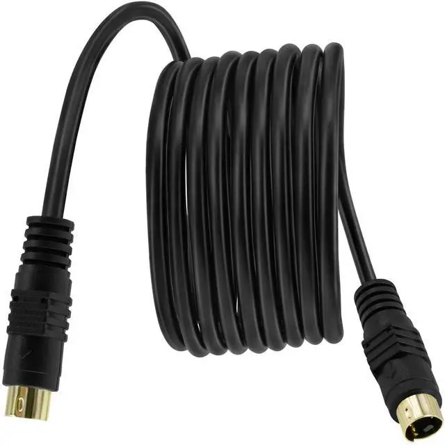 Alt view image 6 of 7 - 1.8M/6FT Mini DIN S-Video Cable Adapter, Gold Plated Mini DIN 4-Pin Male to Male S-Video Cord Extension Connector for TV, S-VHS, VCRs, DVD, Camcorders, Video Cards