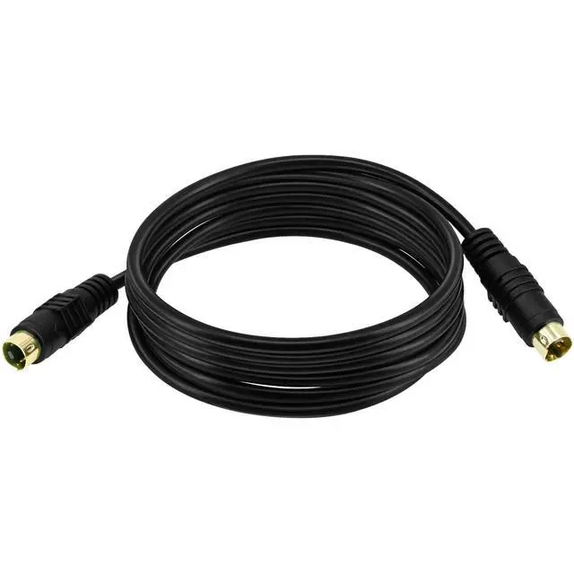 Alt view image 3 of 7 - 1.8M/6FT Mini DIN S-Video Cable Adapter, Gold Plated Mini DIN 4-Pin Male to Male S-Video Cord Extension Connector for TV, S-VHS, VCRs, DVD, Camcorders, Video Cards