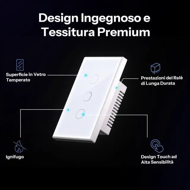 Alt view image 3 of 7 - TX Gen2 Smart Wall Touch Switch, 2-Channel 120-Type Panel, Zero-Live Wire Power, 2.4GHz Wi-Fi & eWeLink App, Matter & Alexa Compatible - T6-2C-120M