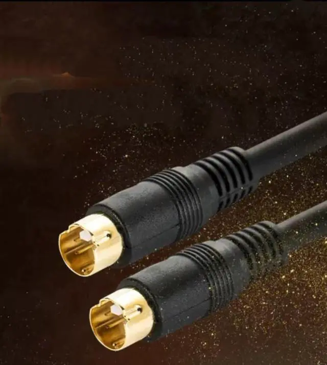 Alt view image 2 of 7 - S-Video Cable Mini Din 4-Pin S Video Cable Male to Male Gold Plated Connector for Player Camcorders Laptops Transfer Video to TV or Monitor Connection Cable (3m/10Ft)