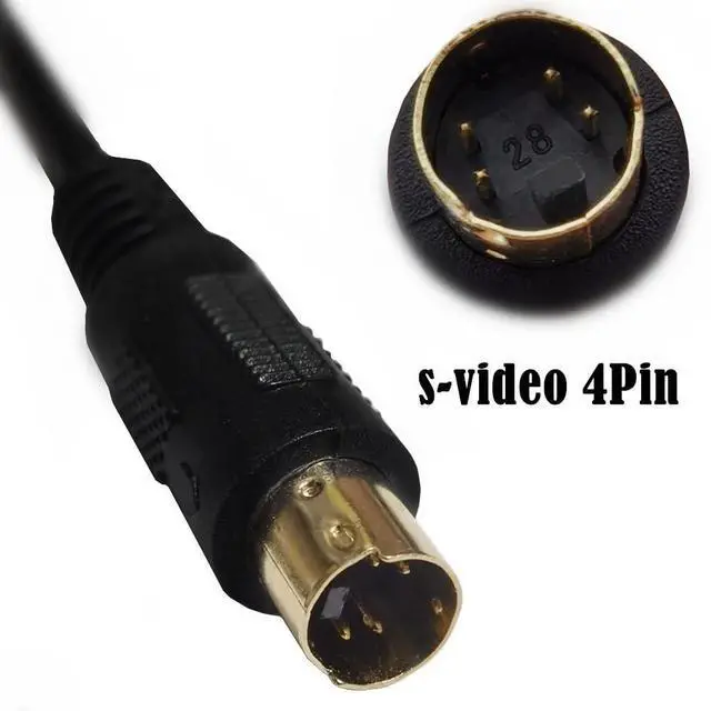 Alt view image 3 of 7 - S-Video Cable Mini Din 4-Pin S Video Cable Male to Male Gold Plated Connector for Player Camcorders Laptops Transfer Video to TV or Monitor Connection Cable (3m/10Ft)