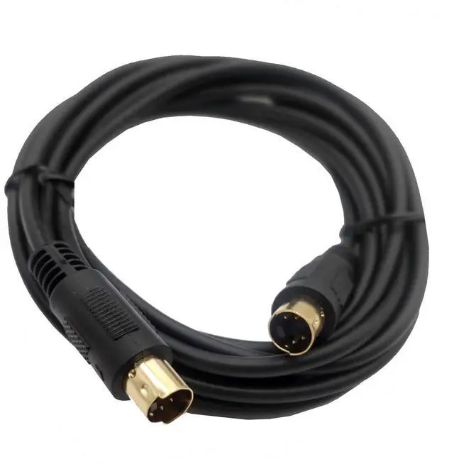 Alt view image 4 of 7 - S-Video Cable Mini Din 4-Pin S Video Cable Male to Male Gold Plated Connector for Player Camcorders Laptops Transfer Video to TV or Monitor Connection Cable (3m/10Ft)