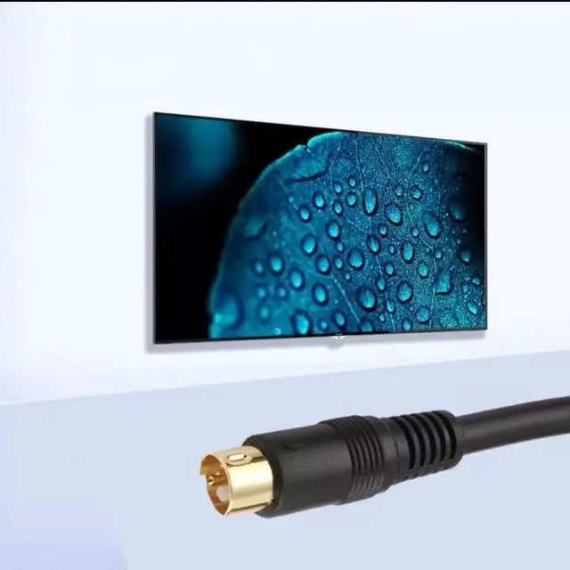 Alt view image 7 of 7 - S-Video Cable Mini Din 4-Pin S Video Cable Male to Male Gold Plated Connector for Player Camcorders Laptops Transfer Video to TV or Monitor Connection Cable (3m/10Ft)