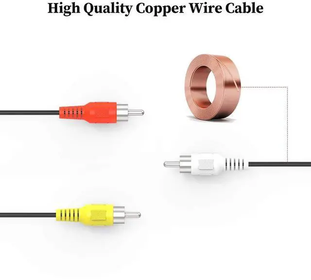 Alt view image 4 of 7 - 4 Pin S-Video to 3 Male RCA Composite Video Cable 1.45M(4.75FT)