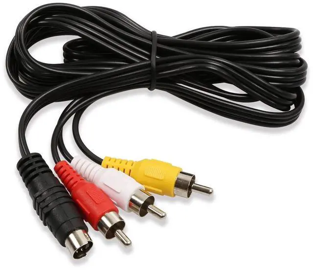 Alt view image 7 of 7 - 4 Pin S-Video to 3 Male RCA Composite Video Cable 1.45M(4.75FT)