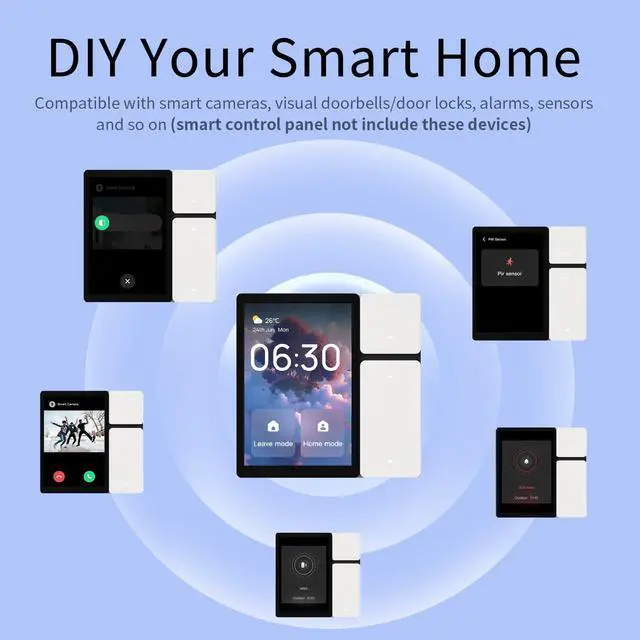 Alt view image 5 of 7 - DIY WiFi Smart Switch, 3-Switch Smart Home Control Panel Mini, 3.5 inch with LCD Touchscreen and Sigmesh, IR Remote Control, Tuya/Smart Life App, Partition Control, FCC Certificated, ETL Listed