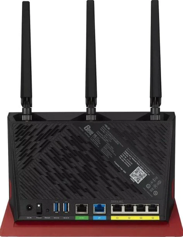 Alt view image 4 of 6 - ASUS RT-AX86U AX5700 Dual Band + WiFi 6 Gaming Router ZAKU II EDITION, 802.11ax, up to 2500 sq ft & 35+ Devices, NVIDIA GeForce Now, Lifetime Free Internet Security, Mesh WiFi Support, 2.5G port