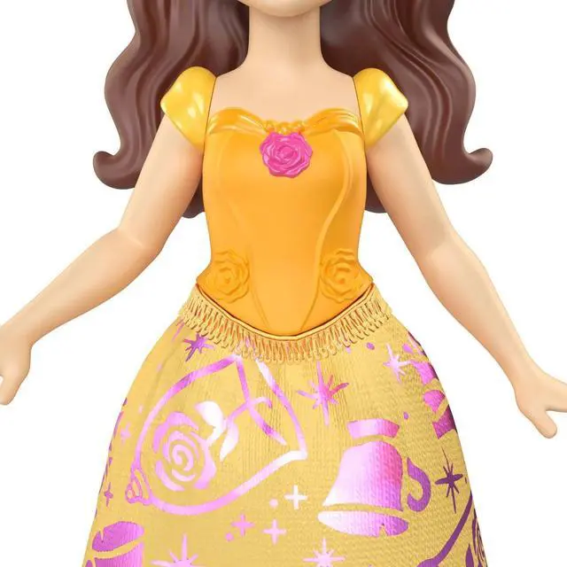 Alt view image 3 of 5 - Disney Princess Belle Posable Small Doll in Shiny Outfit