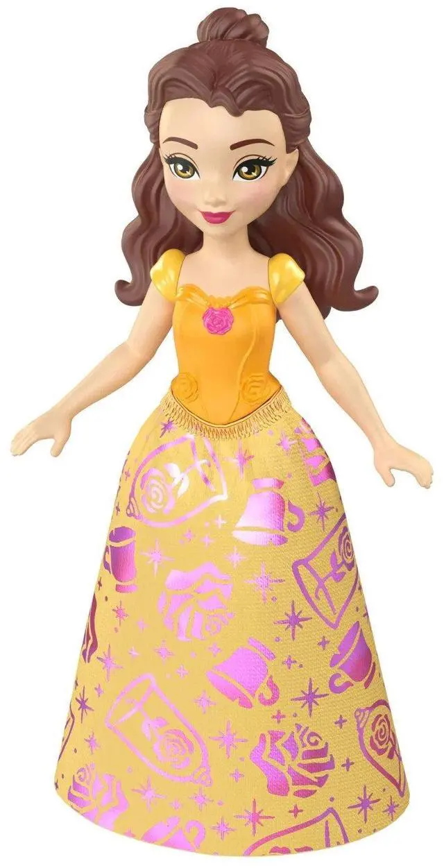 Alt view image 5 of 5 - Disney Princess Belle Posable Small Doll in Shiny Outfit