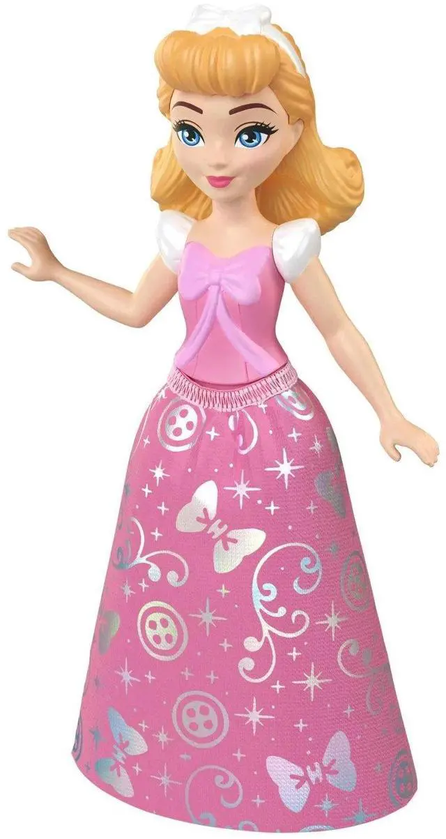 Alt view image 5 of 5 - Disney Princess Cinderella Posable Small Doll in Shiny Outfit