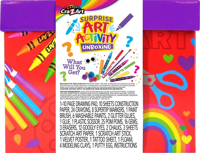 Alt view image 6 of 7 - Cra-Z-Art Kids Surprise Art Activity Unboxing Kit - Enjoy Over 130 Craft Activities - Great for Ages 6 and Up