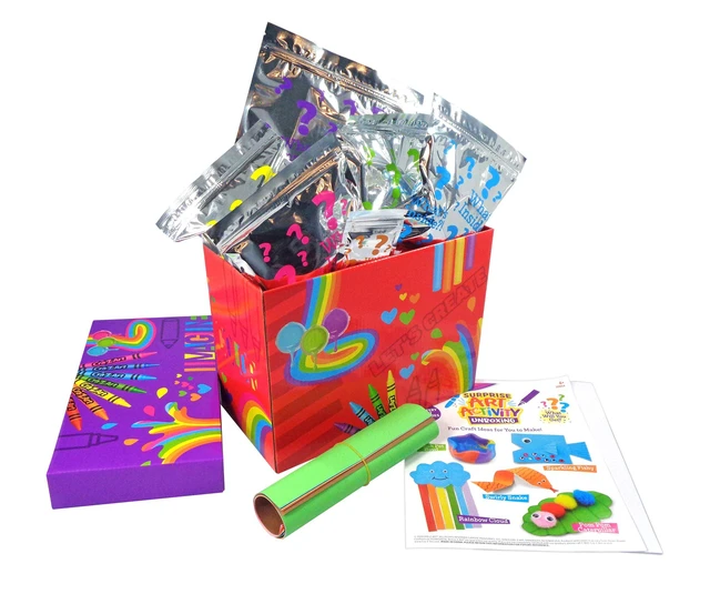 Alt view image 5 of 7 - Cra-Z-Art Kids Surprise Art Activity Unboxing Kit - Enjoy Over 130 Craft Activities - Great for Ages 6 and Up