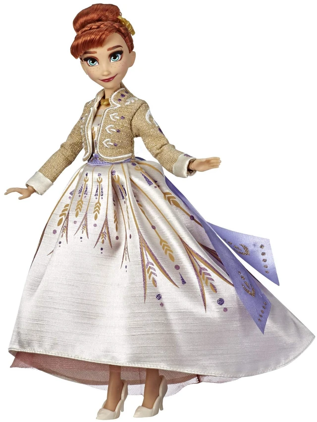 Main image of Disney Frozen Arendelle Anna Fashion Doll with Glittery White Travel Dress Inspired by Frozen 2 - Toy for Kids Ages 3 & Up