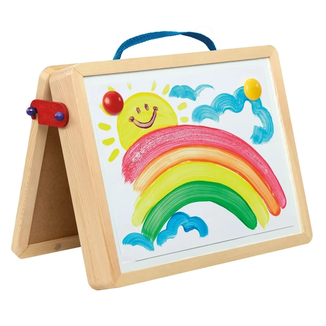 Alt view image 3 of 7 - Cra-Z-Art Portable Wood Tabletop Art Easel with Chalkboard and Dry Erase Board