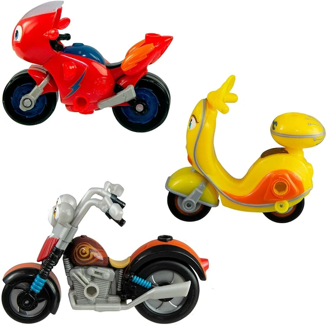 Alt view image 2 of 2 - Ricky Zoom Hank, Maxwell & The Bike Buddies Motorcycle Toys (Set of 3)