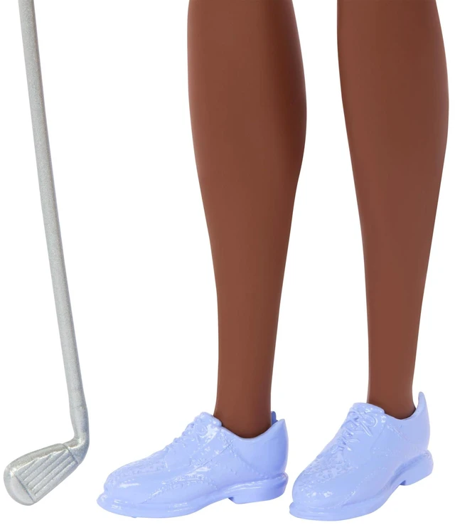 Alt view image 4 of 6 - Barbie Golf Player, Brunette, Fashion Doll in Pink Golf Outfit, A Dress That Can Be Off with Sun Visor and Golf Club, JCR69