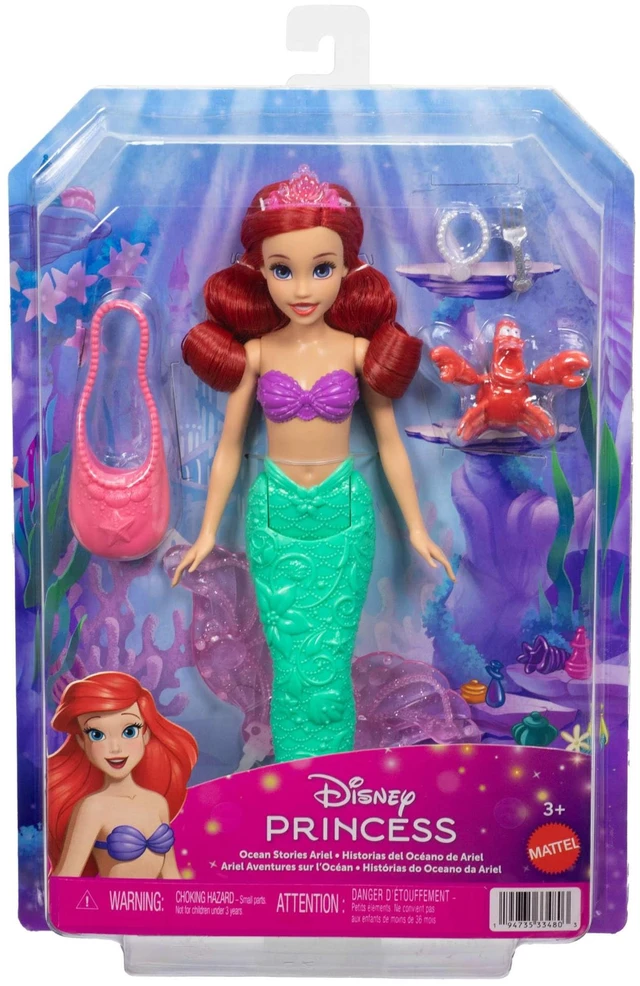 Alt view image 5 of 5 - Disney Princesa Ariel Doll with Accessories and Pets 3+
