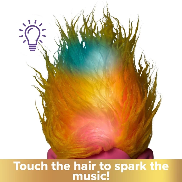Alt view image 3 of 5 - Trolls Band Together Rainbow HairTunes Viva Doll with Light & Sound