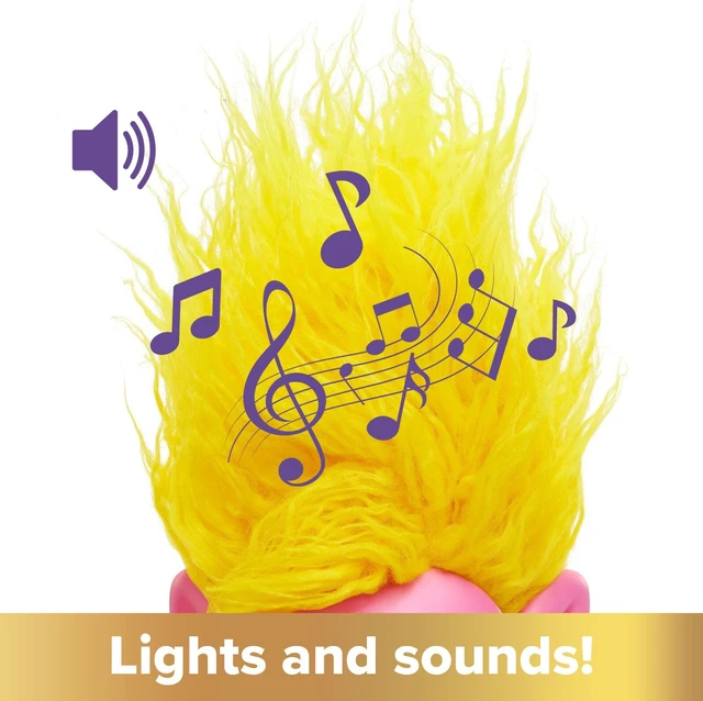Alt view image 4 of 5 - Trolls Band Together Rainbow HairTunes Viva Doll with Light & Sound