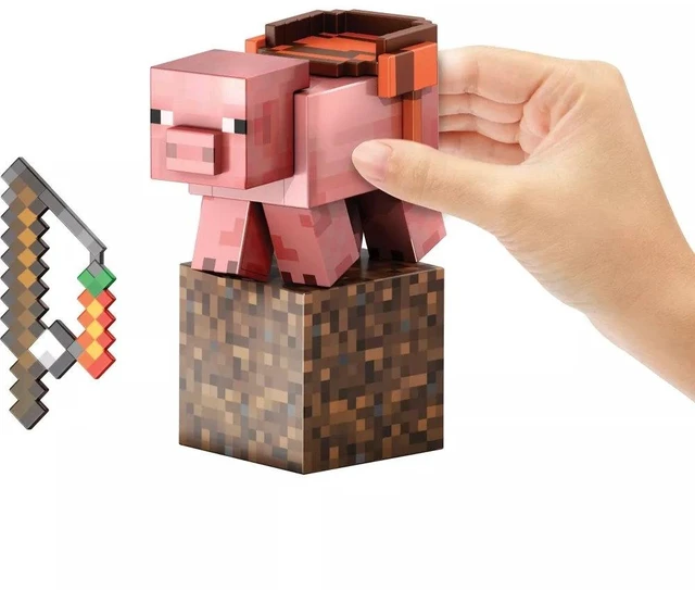 Alt view image 2 of 5 - Mattel Minecraft Diamond Level Pig Action Figure