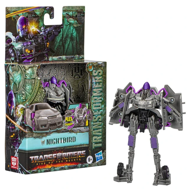 Alt view image 4 of 7 - Transformers: Rise of The Beasts Flex Changers Nightbird Figure 15cm Age 6+