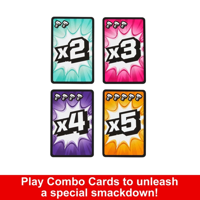 Alt view image 5 of 6 - Mattel Games Rock Em Sock Em Robots Fight Cards Card Game, Team Party Game for Kids & Adults with 2 Boxing Gloves