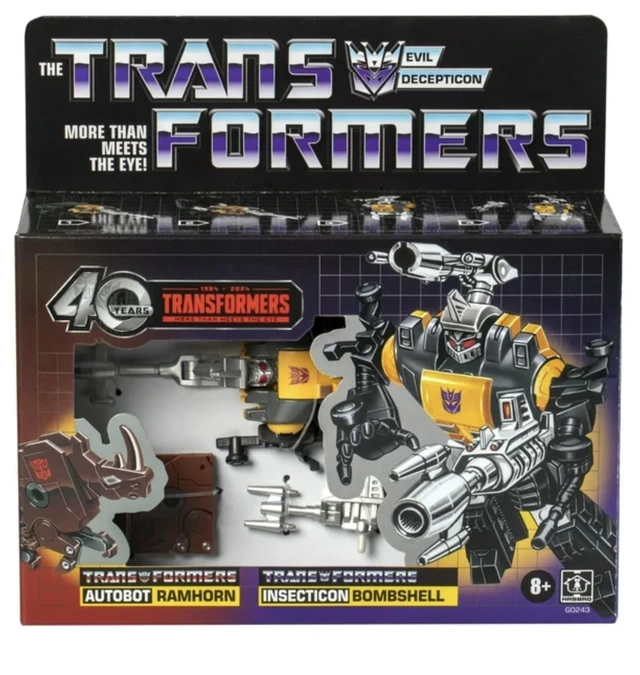 Alt view image 4 of 5 - Transformers Retro 40th Anniversary G1 Bombshell & Ramhorn