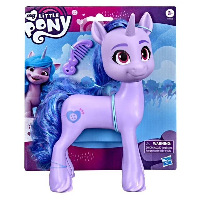 Alt view image 2 of 3 - My Little Pony: A New Generation Mega Movie Friends Izzy Moonbow -- 8-Inch Purple Pony Toy with Comb