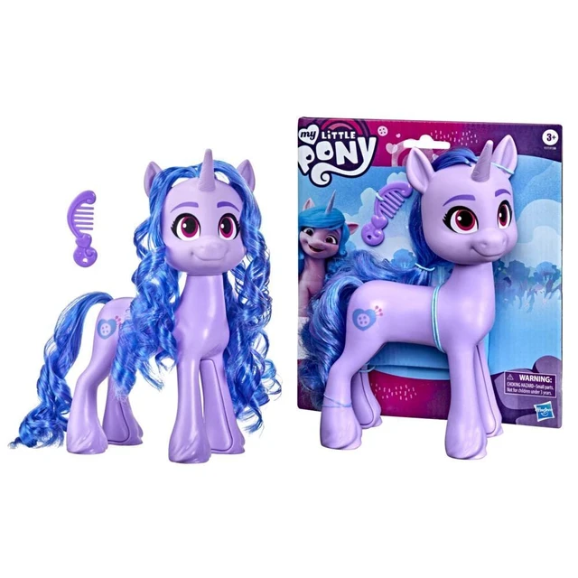 Alt view image 3 of 3 - My Little Pony: A New Generation Mega Movie Friends Izzy Moonbow -- 8-Inch Purple Pony Toy with Comb
