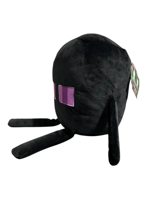 Alt view image 3 of 3 - Minecraft Enderman Cuutopia Plush Toy, Black with Purple Accents, 11 in