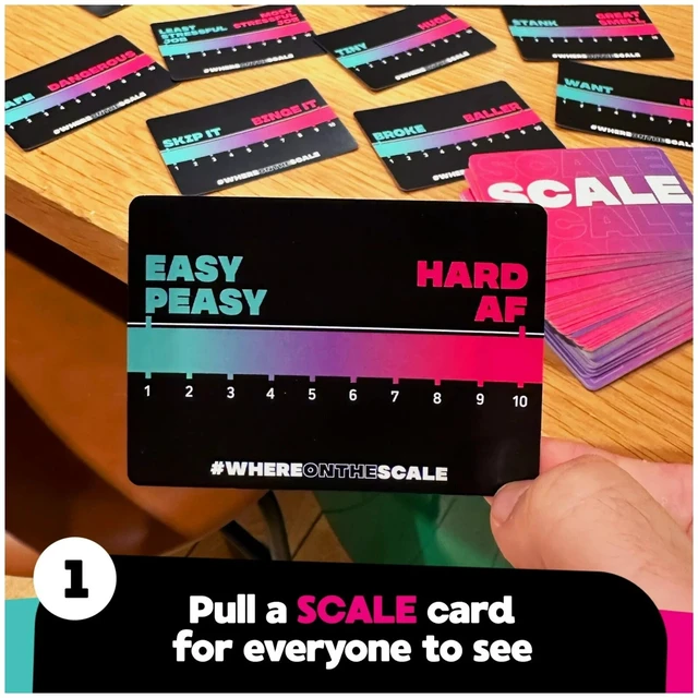Alt view image 3 of 7 - Where on The Scale, a Party Game of Extremes