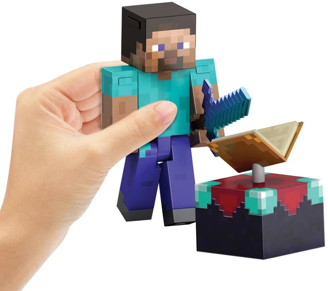 Alt view image 2 of 6 - Minecraft Diamond Level Steve Action Figure, 3 Accessories, 5.5-in