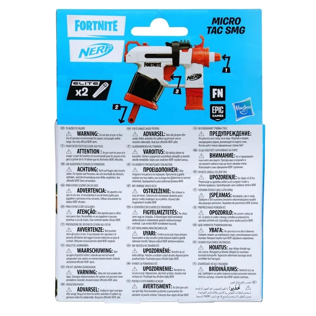 Alt view image 2 of 2 - Nerf Fortnite Micro Tac SMG Mini Dart-Firing Blaster, Fortnite Tac SMG Equipment Design, Includes 2 Nerf Elite Darts