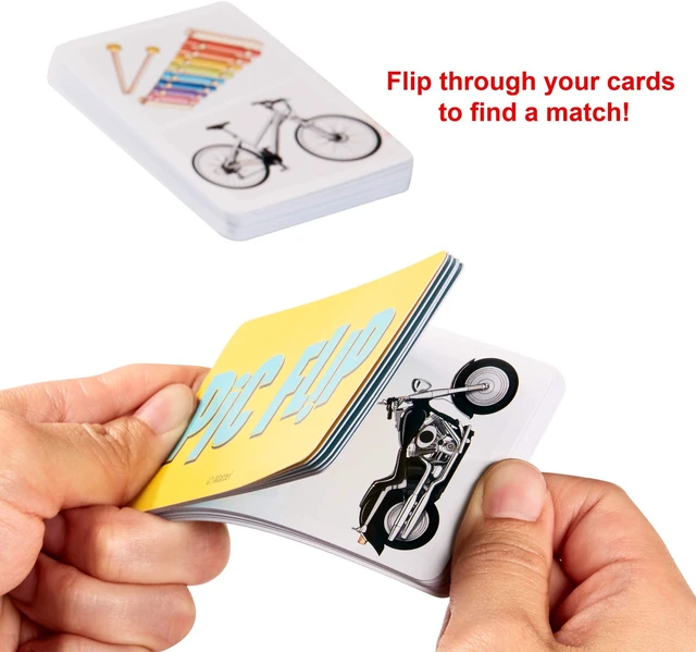 Alt view image 4 of 6 - Mattel Games PIC FLIP Card Matching Game with 110 Cards in a Decorative Tin, Makes a Great Game for 7 Year Olds and Up