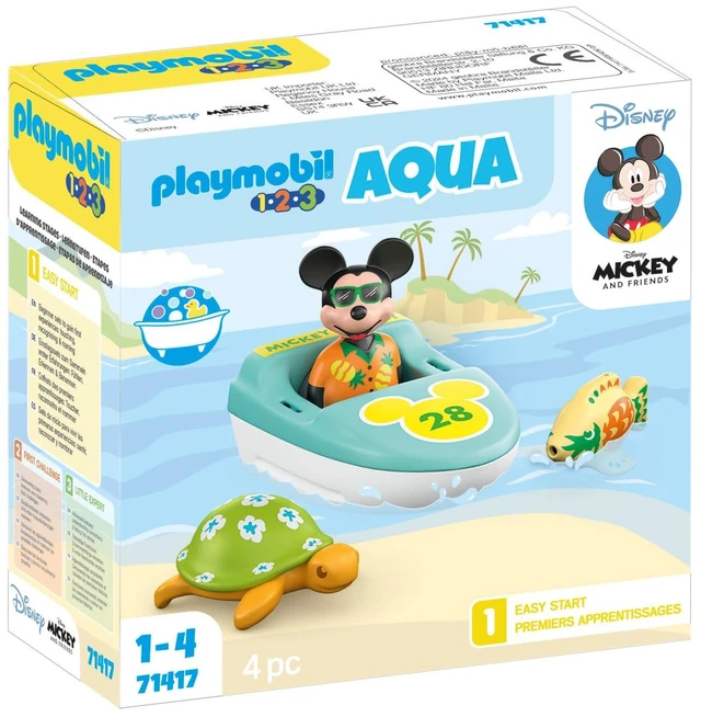 Main image of PLAYMOBIL 1.2.3 & Disney 71417 Mickey Boat Tour from 12 Months
